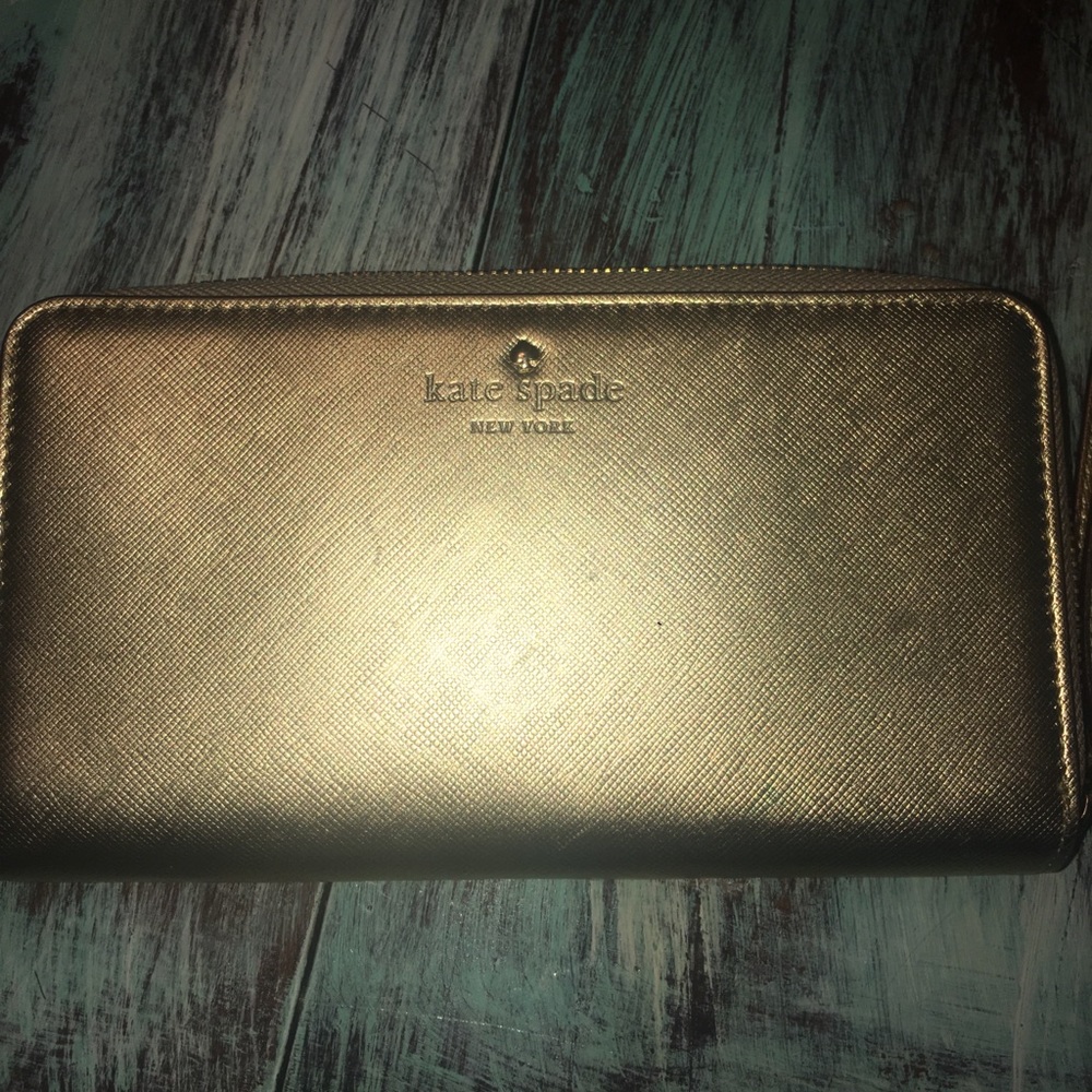 Gold Kate Spade wallet